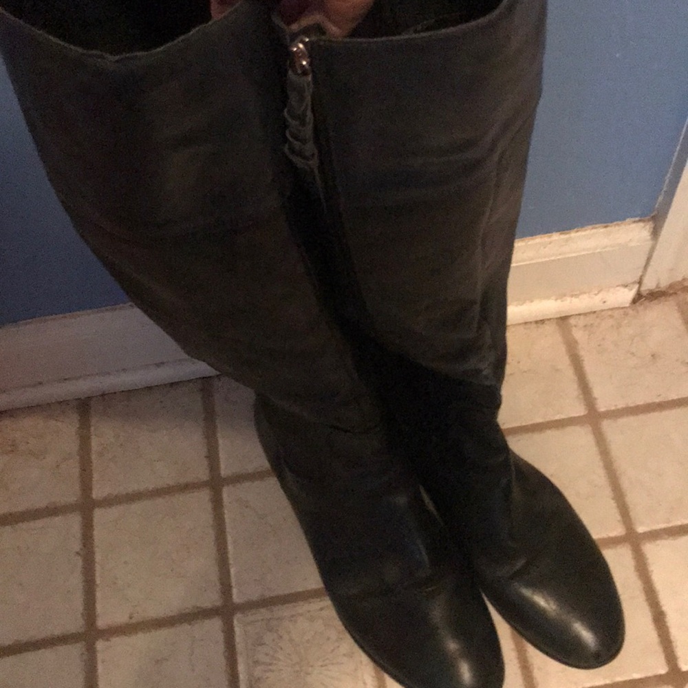 Jack Rogers tall Riding Boots. Black & navy, sz 11